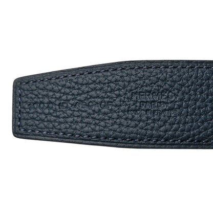 Hermes Box Togo 32mm Belt Strap 100 40 Black Bleu de Prusse 5 of 6