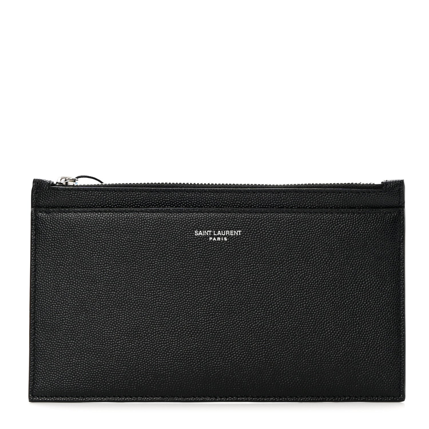 Saint Laurent Grain De Poudre Zipped Pouch Black 1 of 8