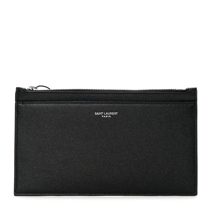 Saint Laurent Grain De Poudre Zipped Pouch Black 1 of 8