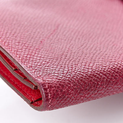 Hermes Epsom Bi-Color Bearn Wallet Rubis Rouge Pivoine 10 of 11
