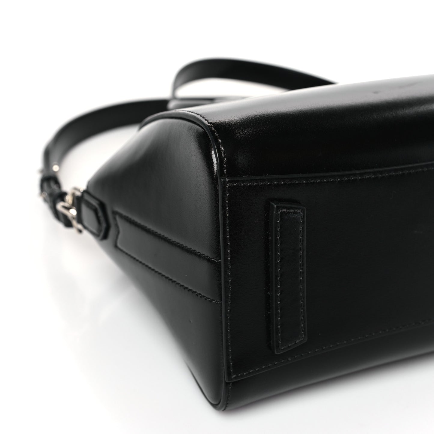 Shiny Lord Calfskin Mini Antigona Black