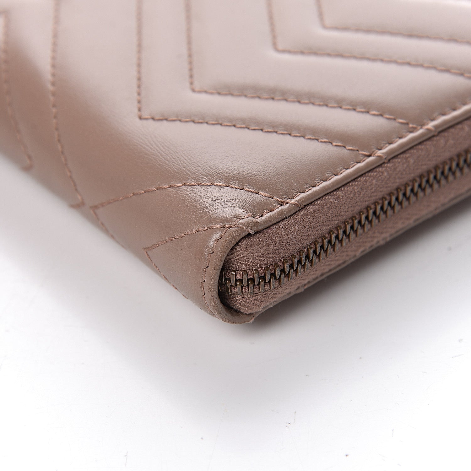 Gucci Calfskin Matelasse GG Marmont Zip Around Organizer Wallet Porcelain Rose 13 of 17