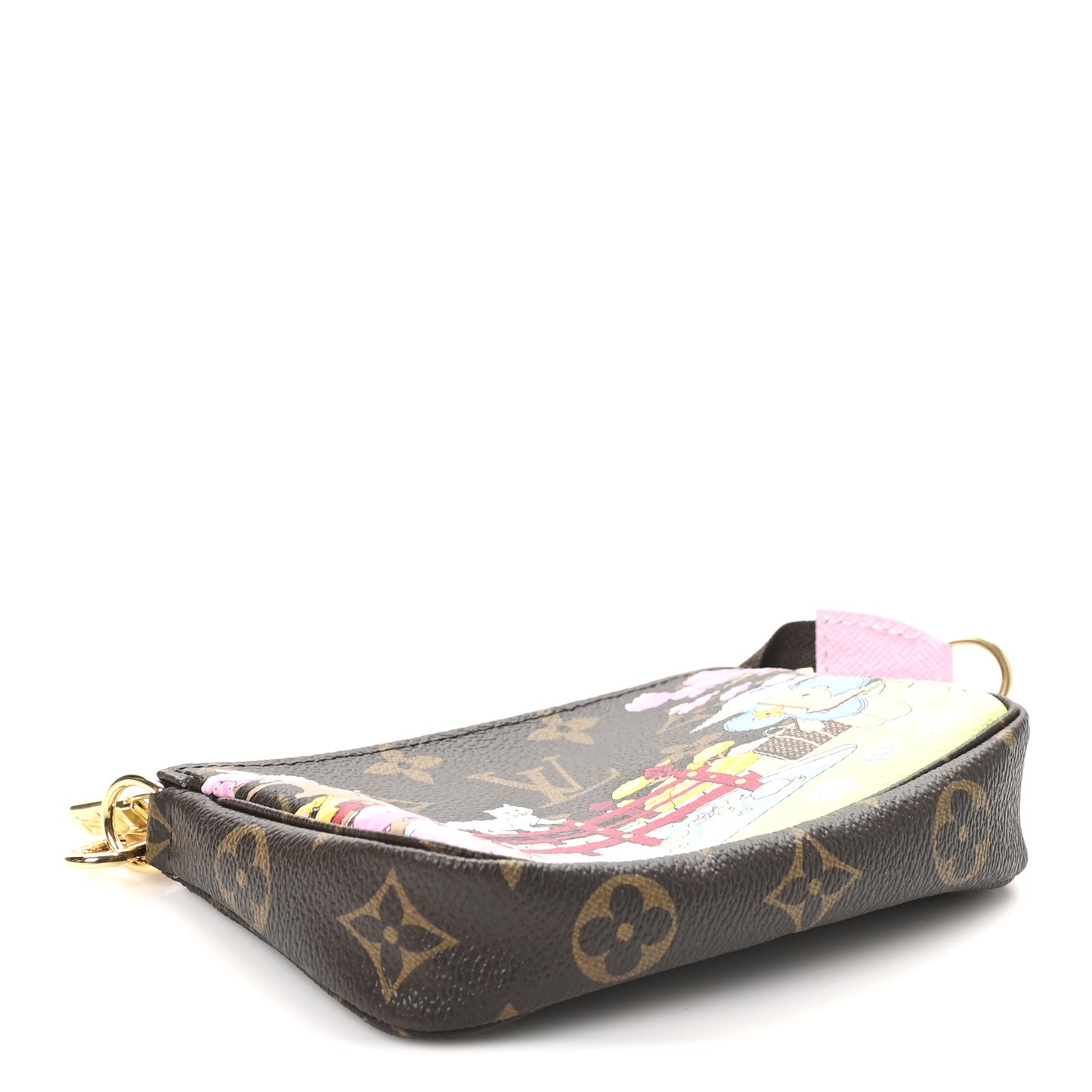 Monogram 2021 Christmas Animation Japanese Garden Mini Pochette Accessories Wisteria Pink