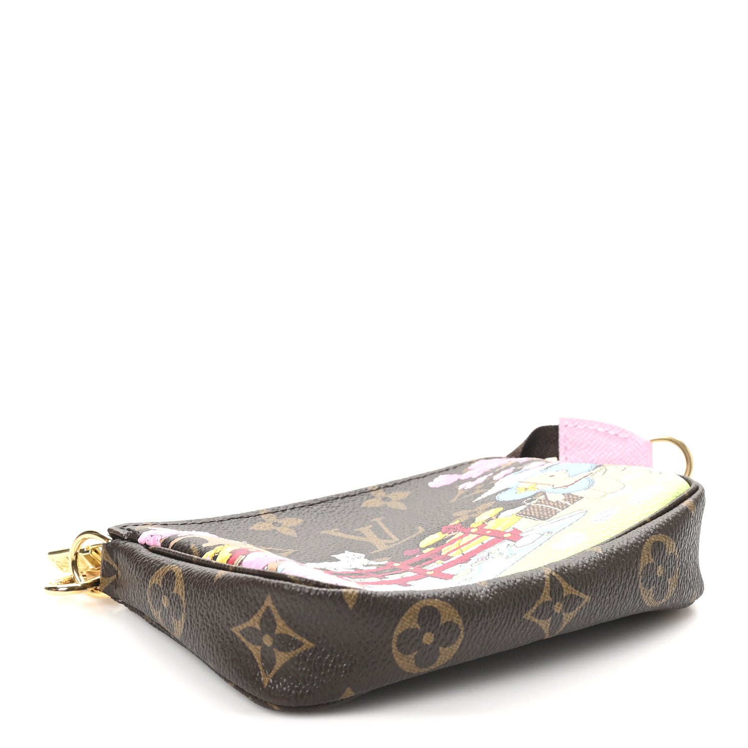 Louis Vuitton Monogram 2021 Christmas Animation Japanese Garden Mini Pochette Accessories Wisteria Pink 4 of 9