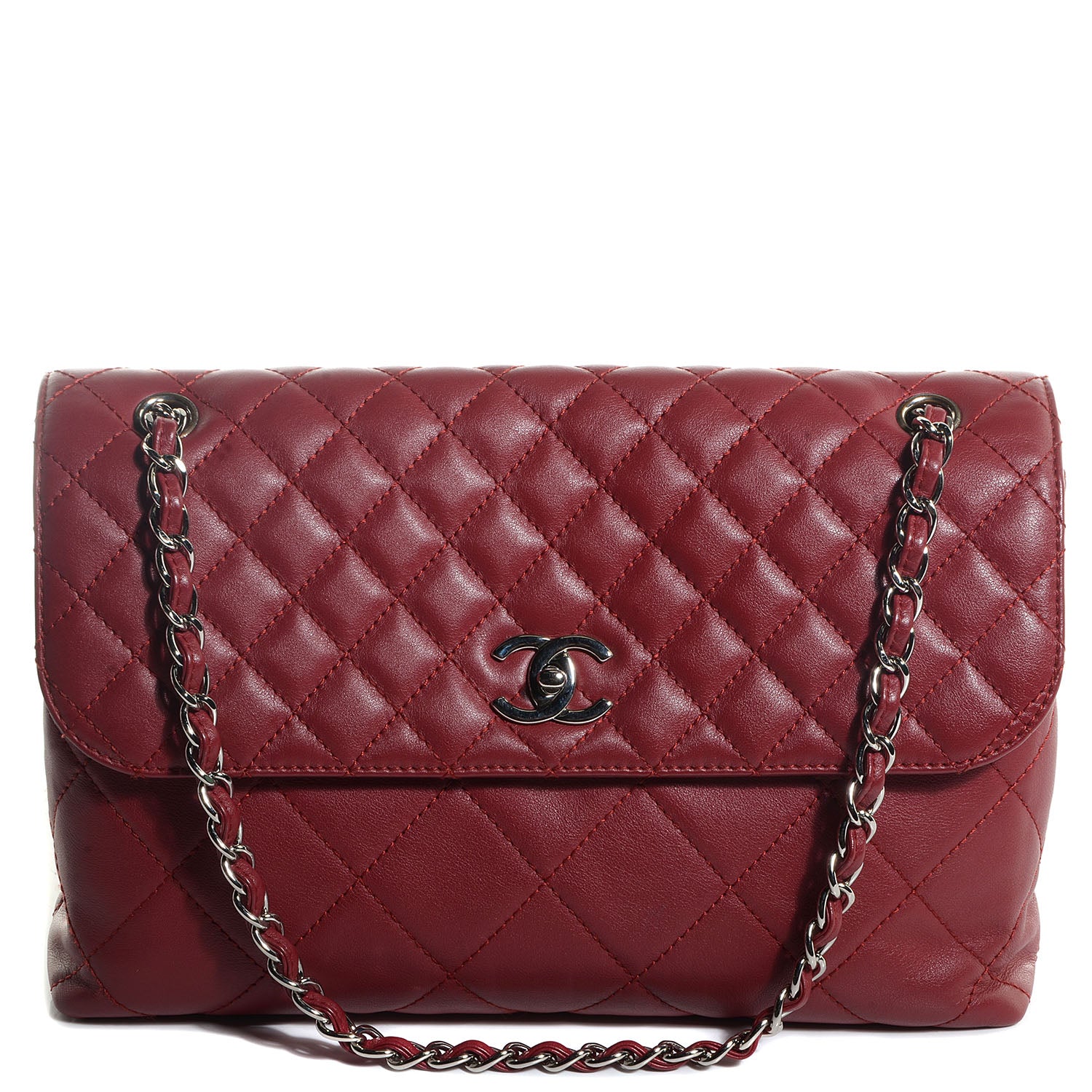 Chanel Calfskin Quilted In the Business Flap Bag Dark Red 1 of 11