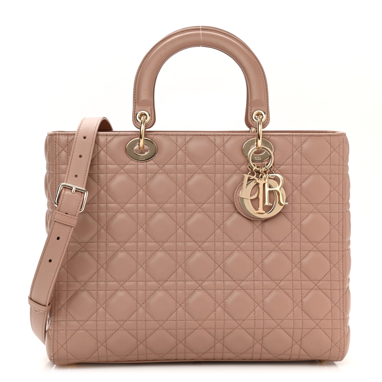 Lambskin Cannage Large Lady Dior Fard