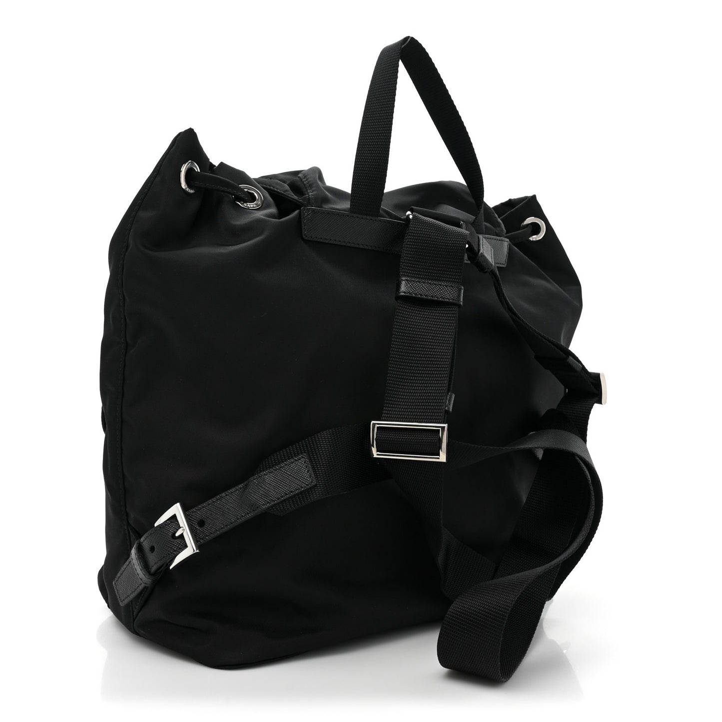 Re-Nylon Saffiano Medium Backpack Black