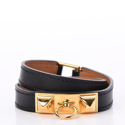 Hermes Chamonix Rivale Double Tour Bracelet XS Black 1 of 7