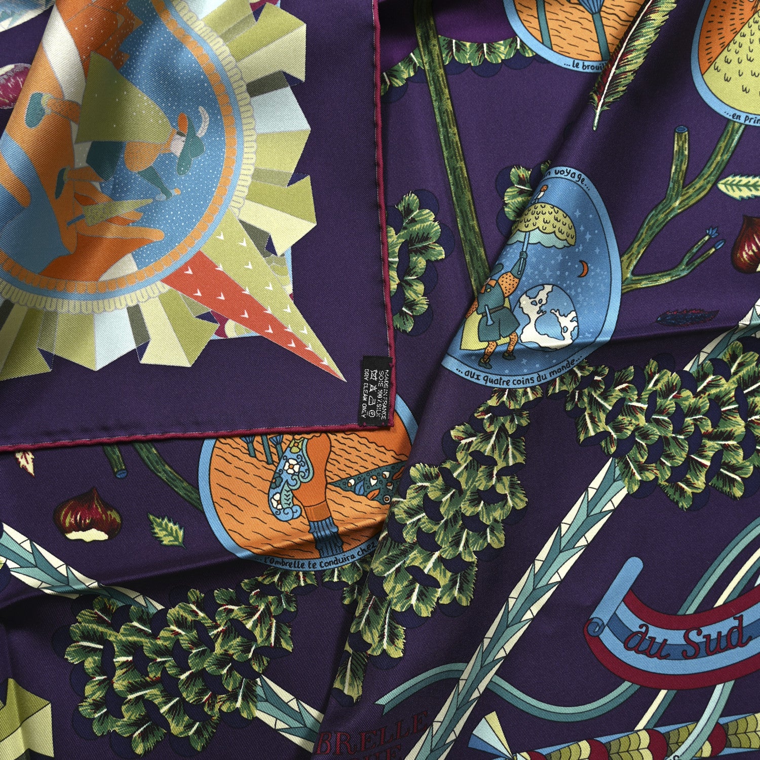 Hermes Silk L'Ombrelle Magique Scarf 90 3 of 5