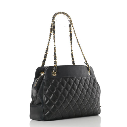 Chanel Lambskin Quilted Shopping Tote Black 3 of 18
