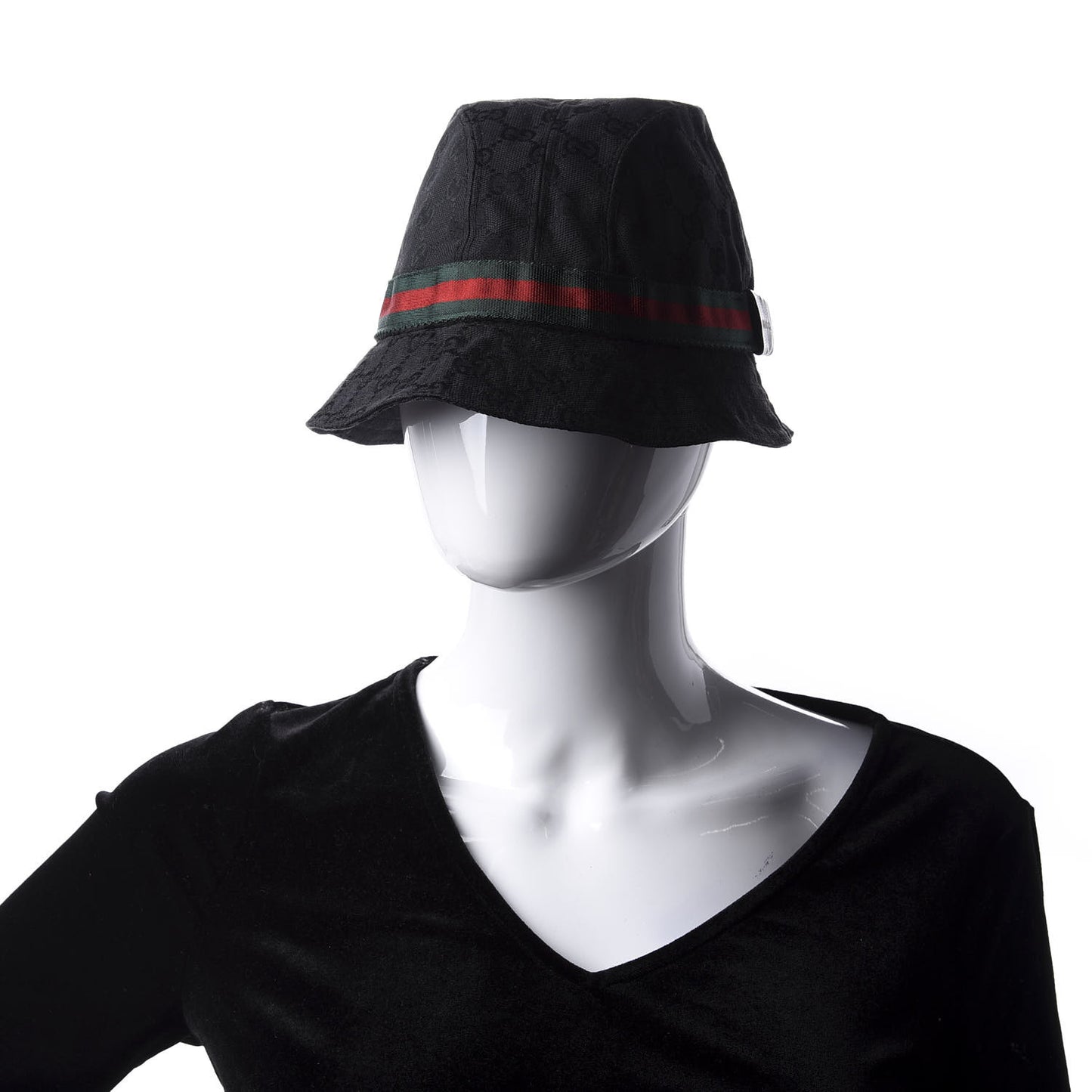 Monogram Web Bucket Hat M Black