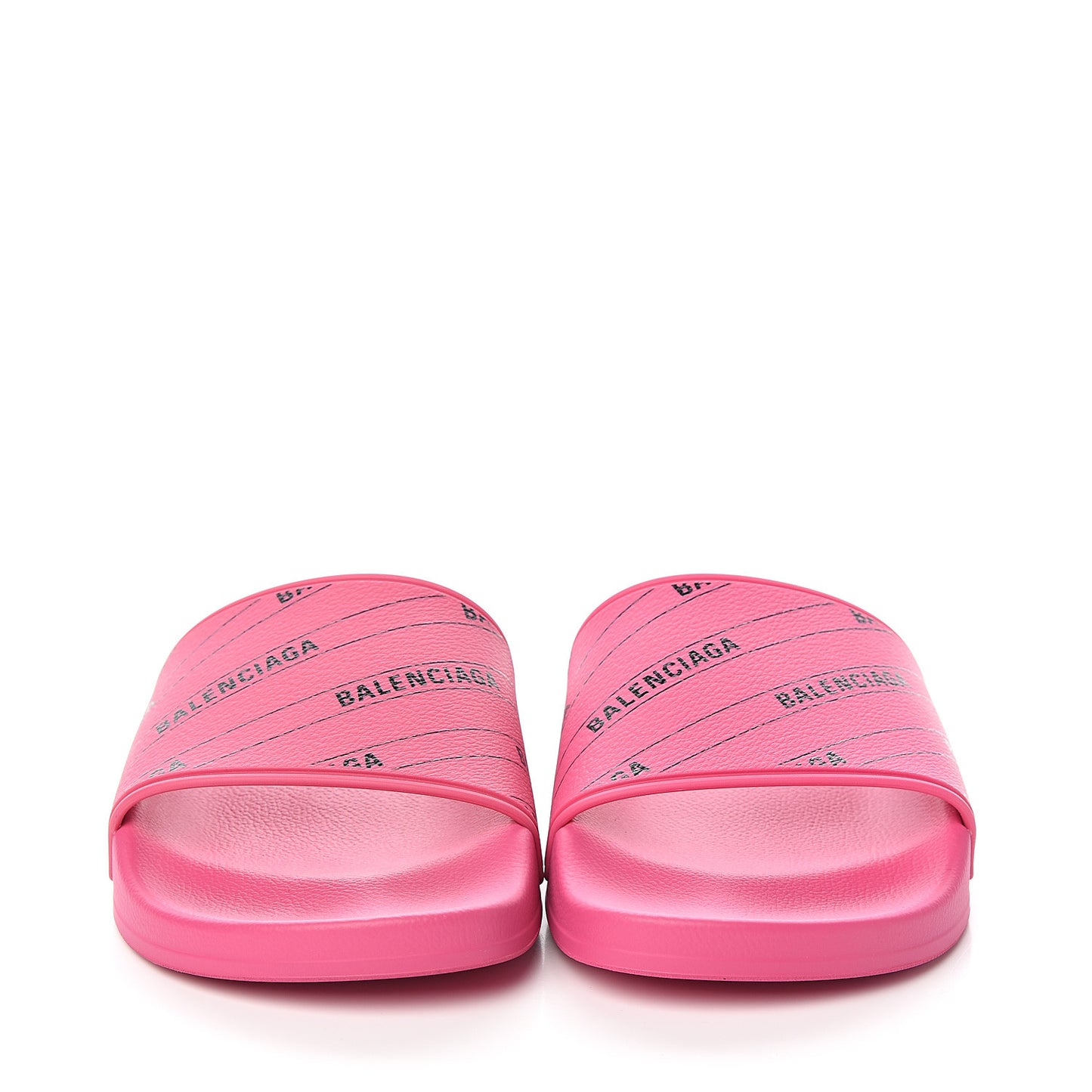 Rubber Allover Logo Womens Pool Slide Sandals 37 Pink Black