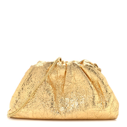 Bottega Veneta Metallic Crushed Calfskin The Mini Pouch Gold 1 of 12