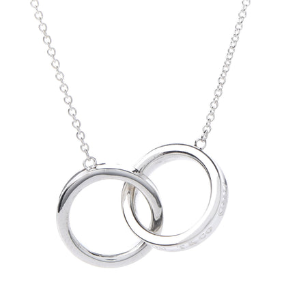 Tiffany Sterling Silver 1837 Interlocking Circles Pendant Necklace 4 of 7