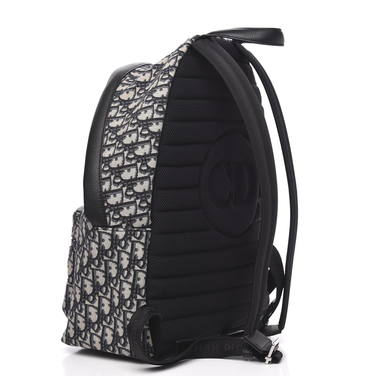 Christian Dior Oblique Calfskin Rider Backpack Beige Black 2 of 9