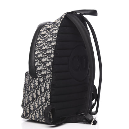 Christian Dior Oblique Calfskin Rider Backpack Beige Black 2 of 9