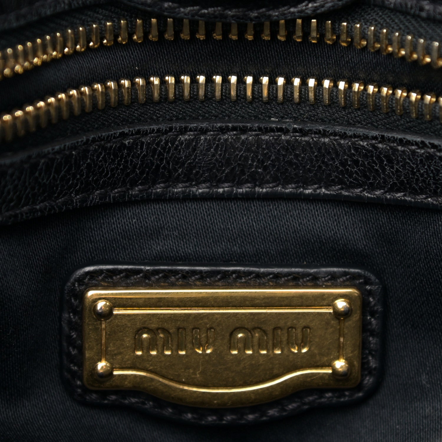 Miu Miu Vitello Lux Gathered Tote Black 5 of 12