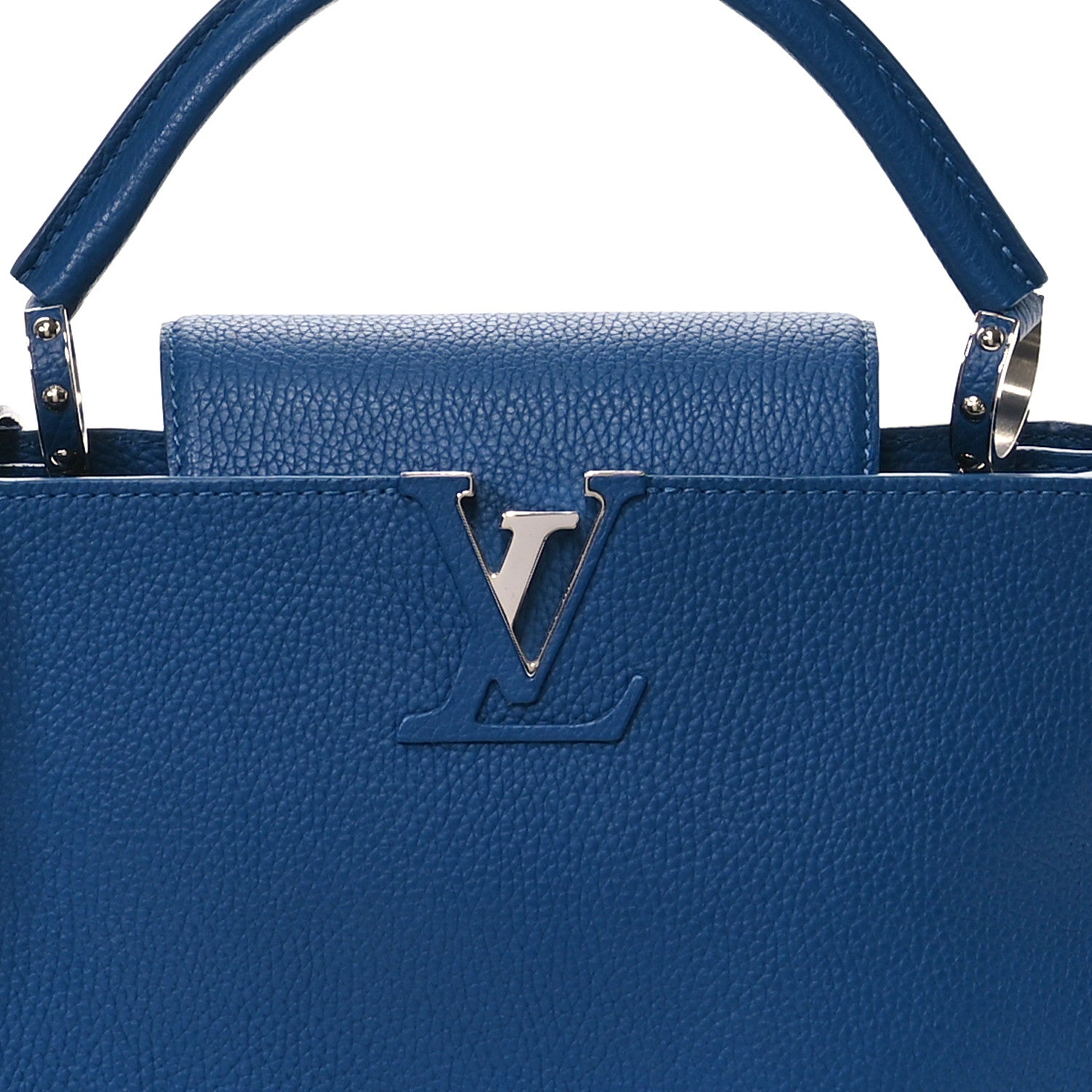 Louis Vuitton Taurillon Capucines PM Petrole Blue 7 of 10