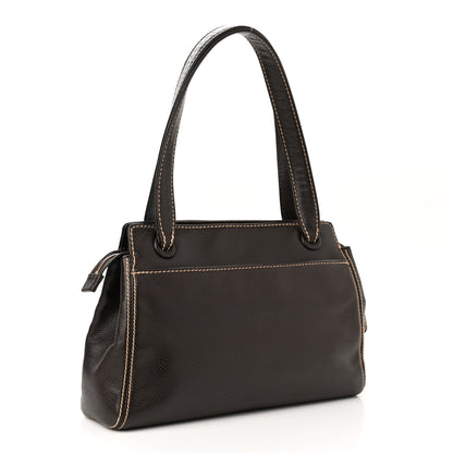 Chanel Caviar Stitched CC Shoulder Bag Brown 2 of 10