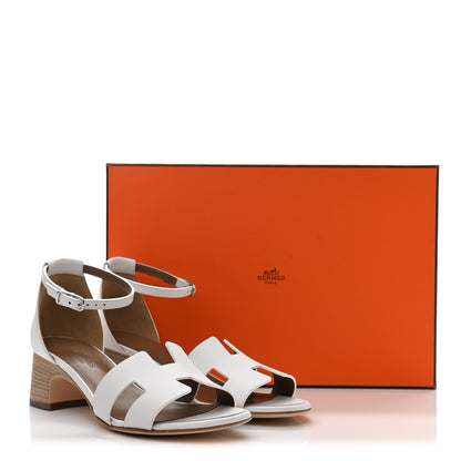 Hermes Calfskin Encens 50 Sandals 36 White 9 of 9