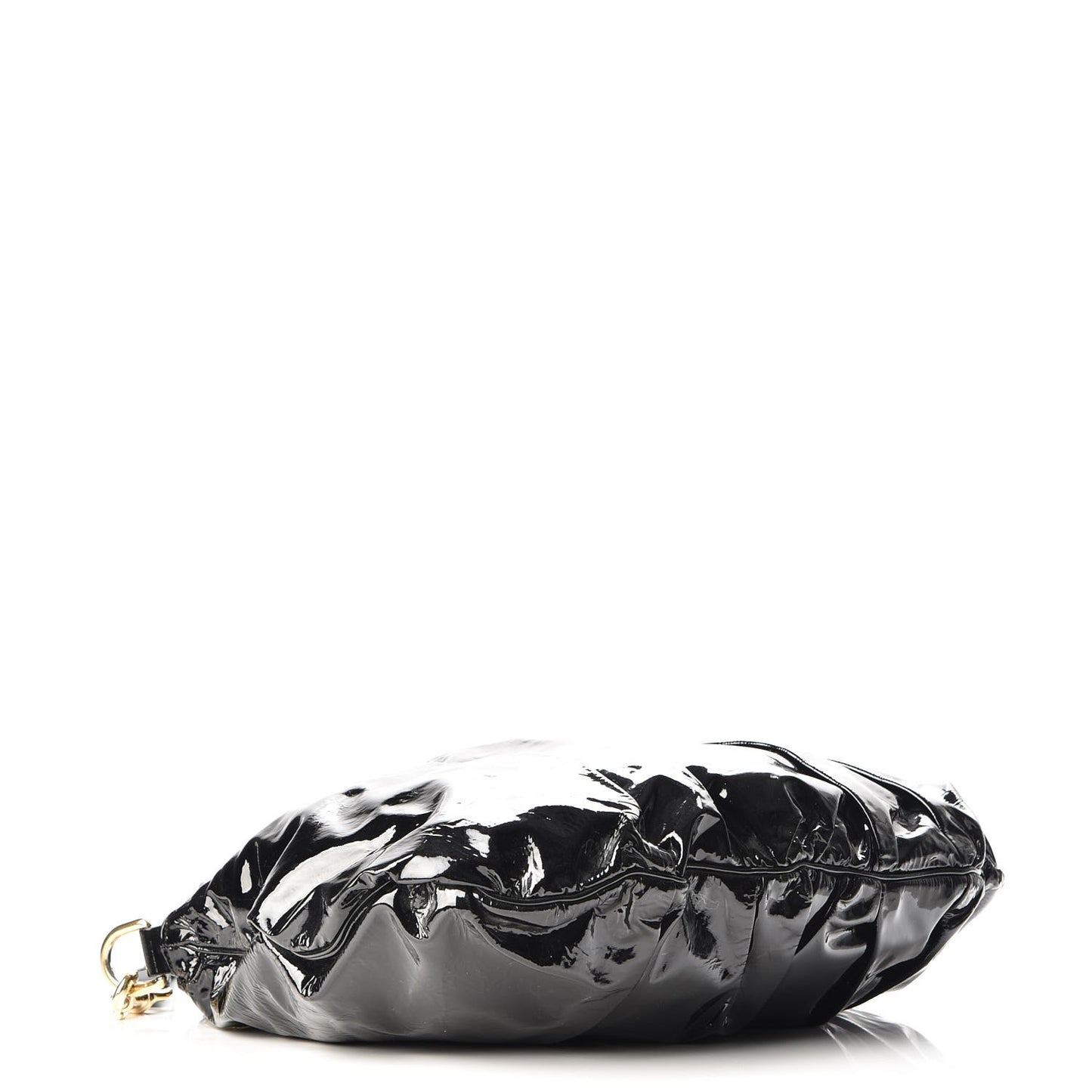 Patent Large Hysteria Top Handle Bag Black