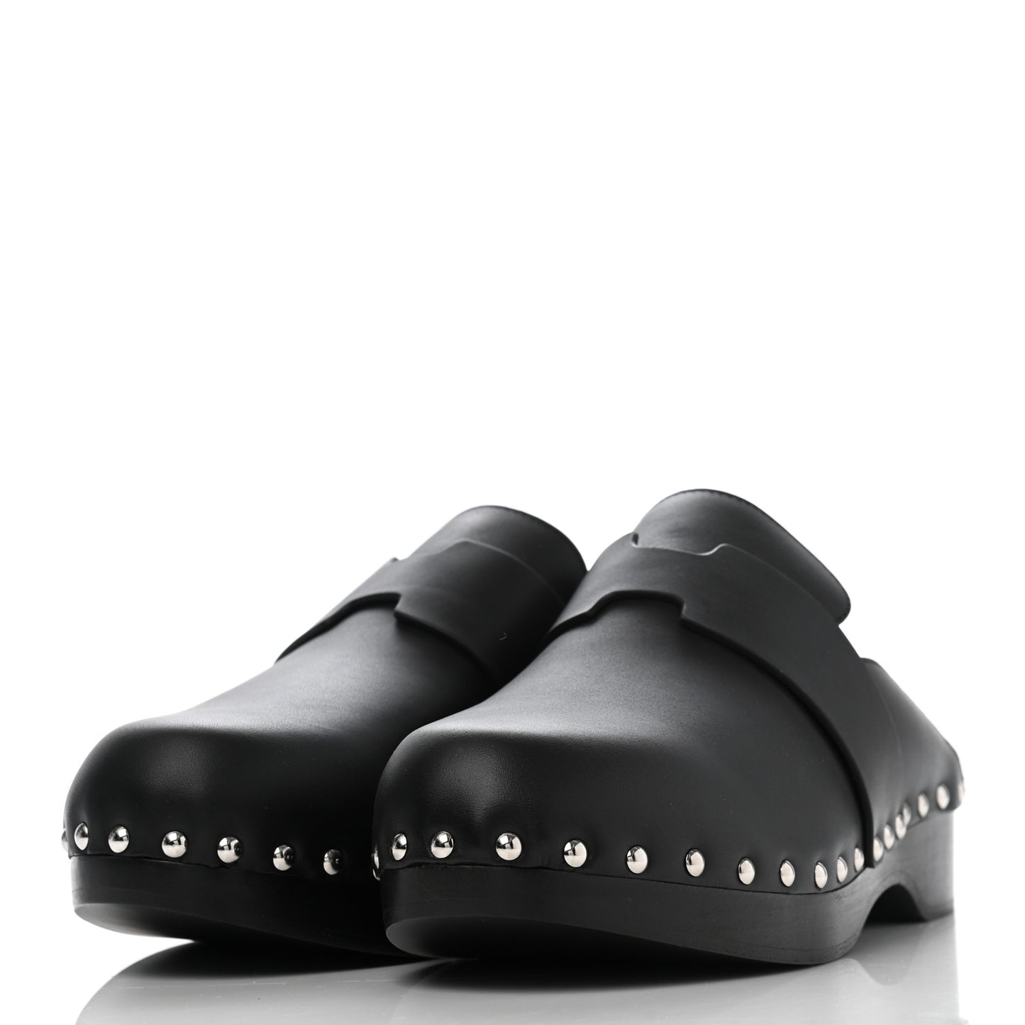 Calfskin Calya Mules 40 Black