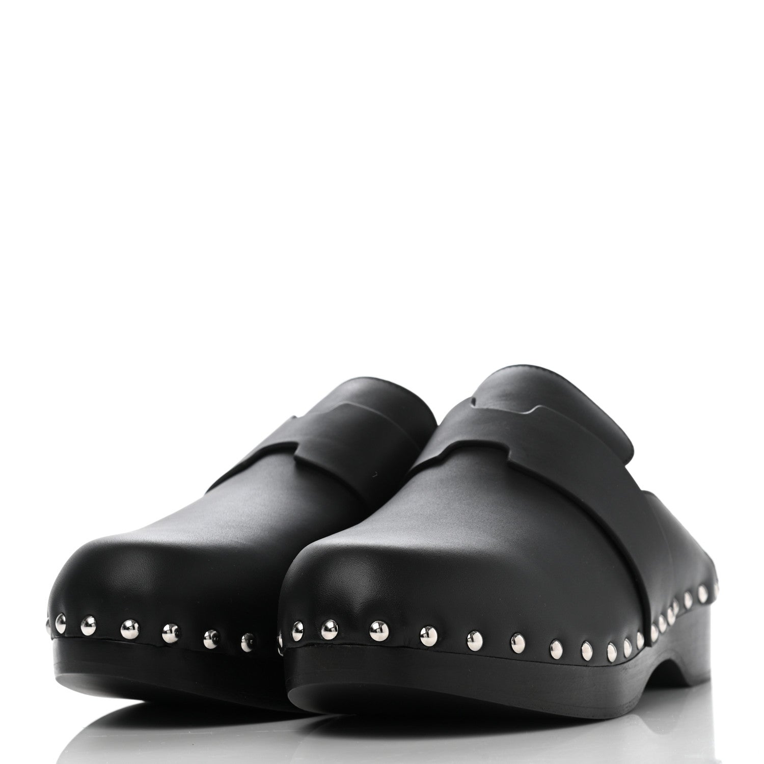 Hermes Calfskin Calya Mules 40 Black 3 of 10