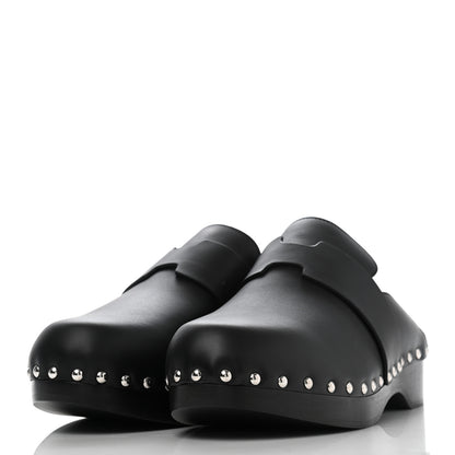 Hermes Calfskin Calya Mules 40 Black 3 of 10