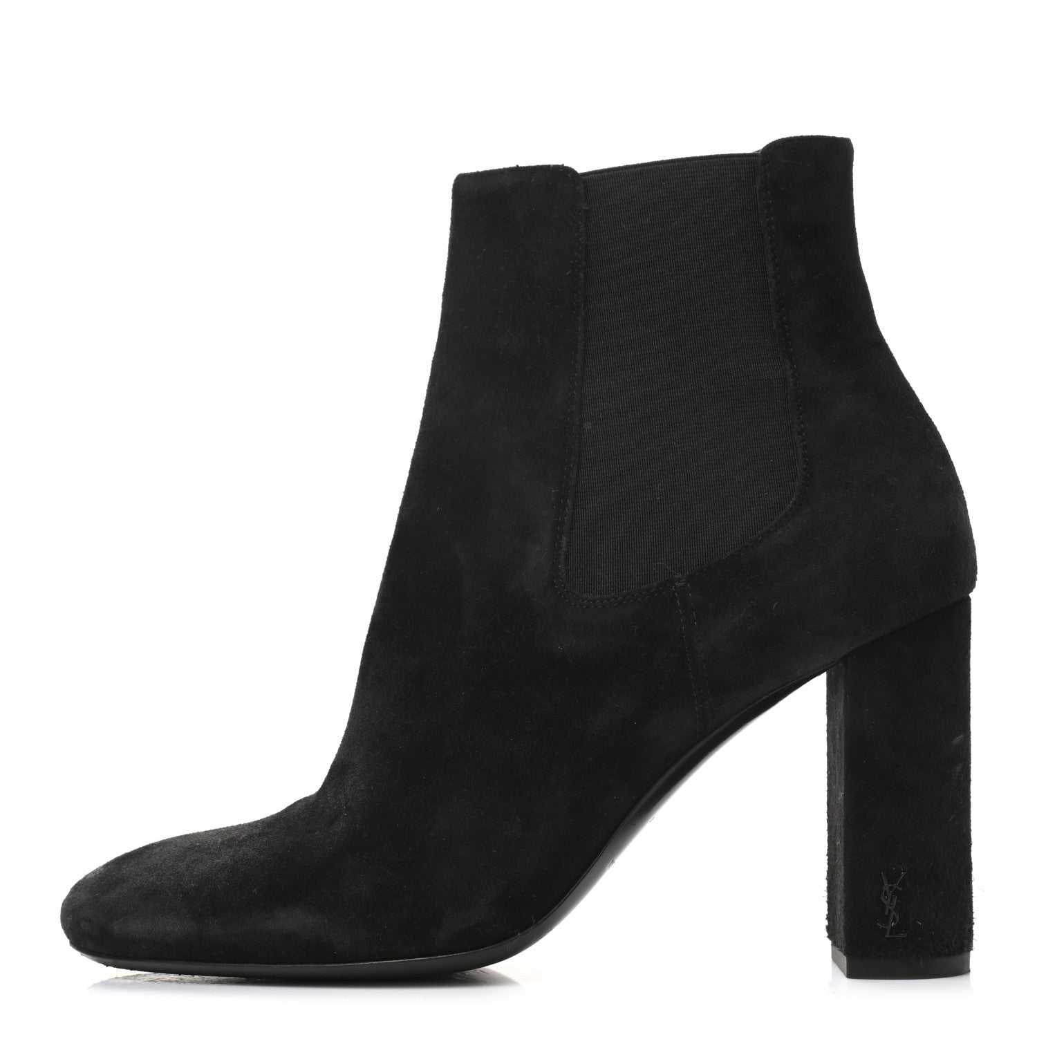 Saint Laurent Suede Babies Chelsea 95 Ankle Boot 37 Black 1 of 10