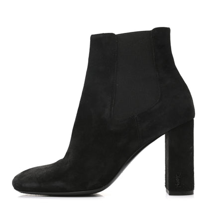 Saint Laurent Suede Babies Chelsea 95 Ankle Boot 37 Black 1 of 10