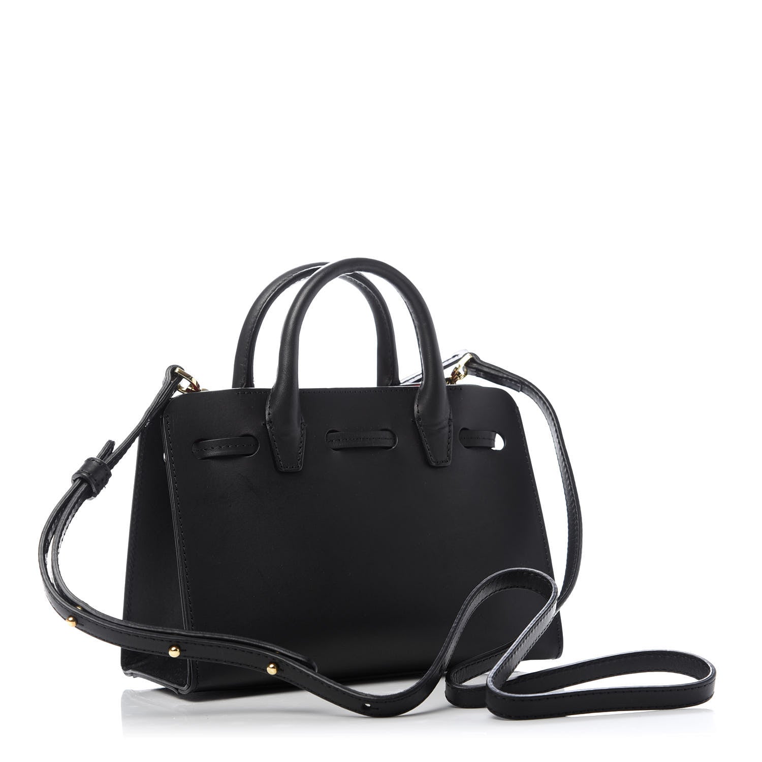 Mansur Gavriel Vegetable Tanned Calfskin Mini Mini Sun Bag Black Flamma 3 of 8