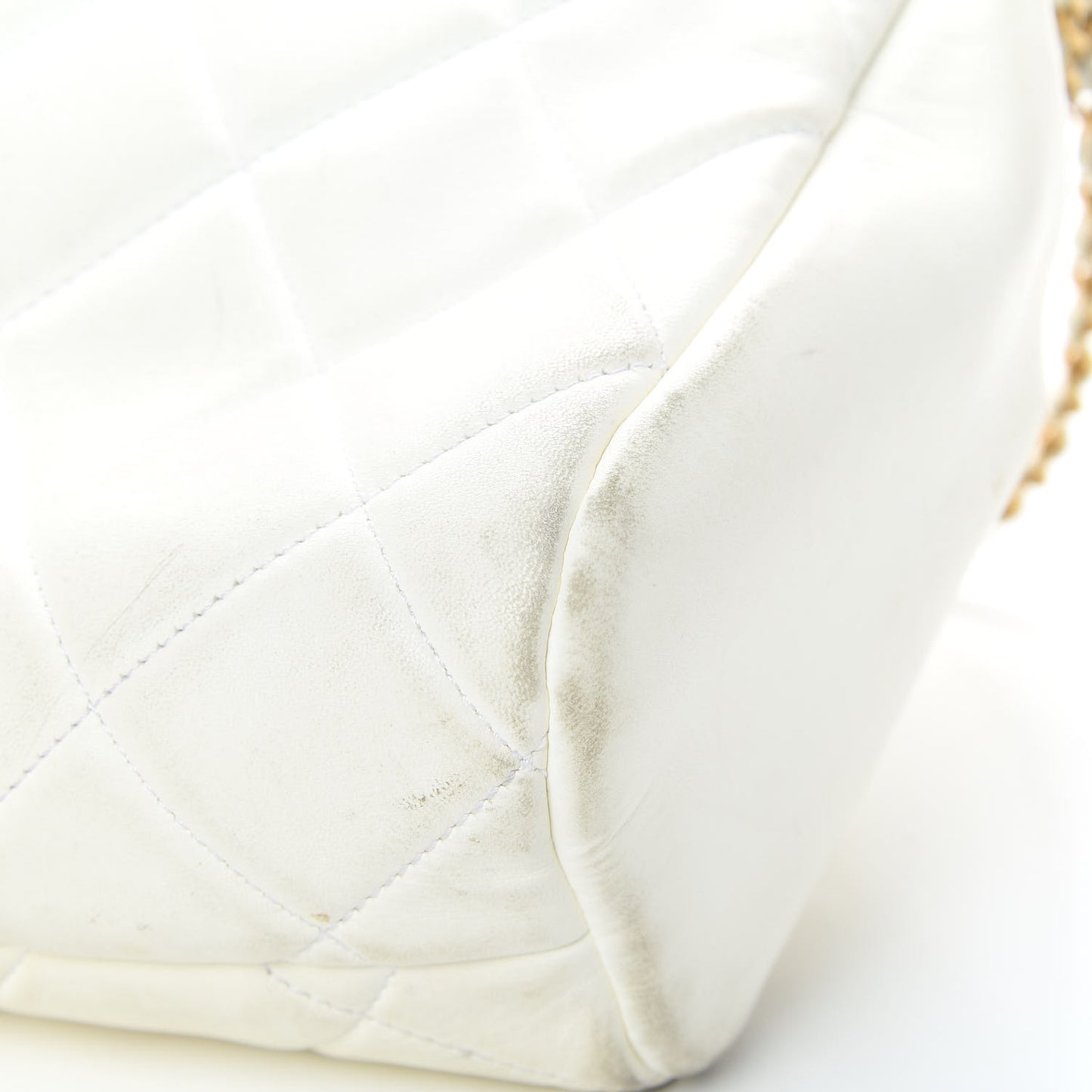 Lambskin Quilted Large Side-Packs White