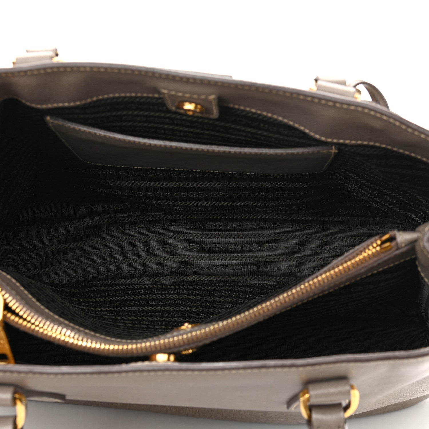 Prada Saffiano Lux Medium Tote Argilla 6 of 16