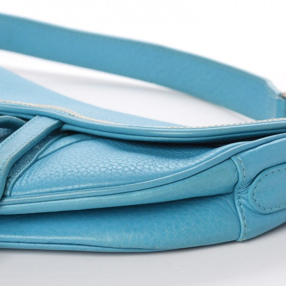 Christian Dior Calfskin Saddle Bag Blue 12 of 12