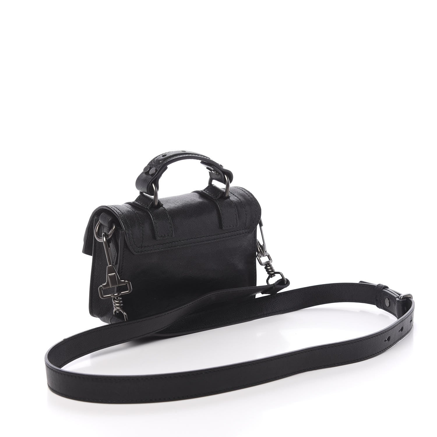 Proenza Schouler Lambskin Micro PS1 Satchel Black 3 of 9