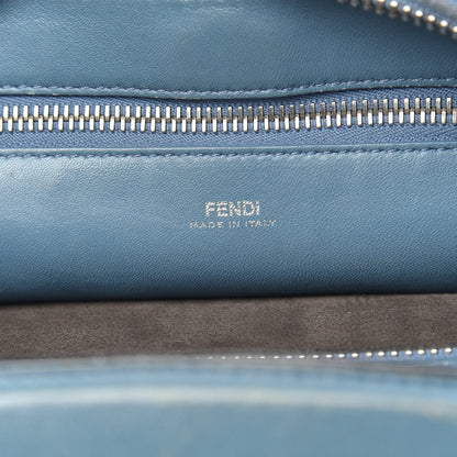 Fendi Shiny Nappa Trapuntata Small DotCom Click Top Handle Chain Satchel Blue 7 of 14
