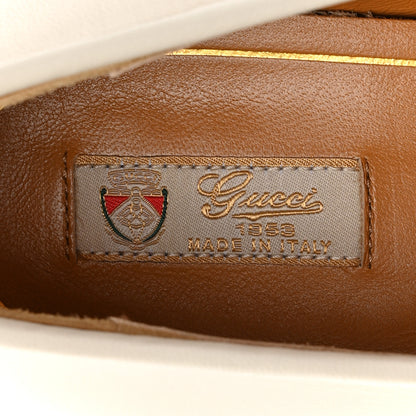 Gucci Malaga Kid Crystal Horsebit Womens Jordaan Loafers 36 Mystic White 7 of 12