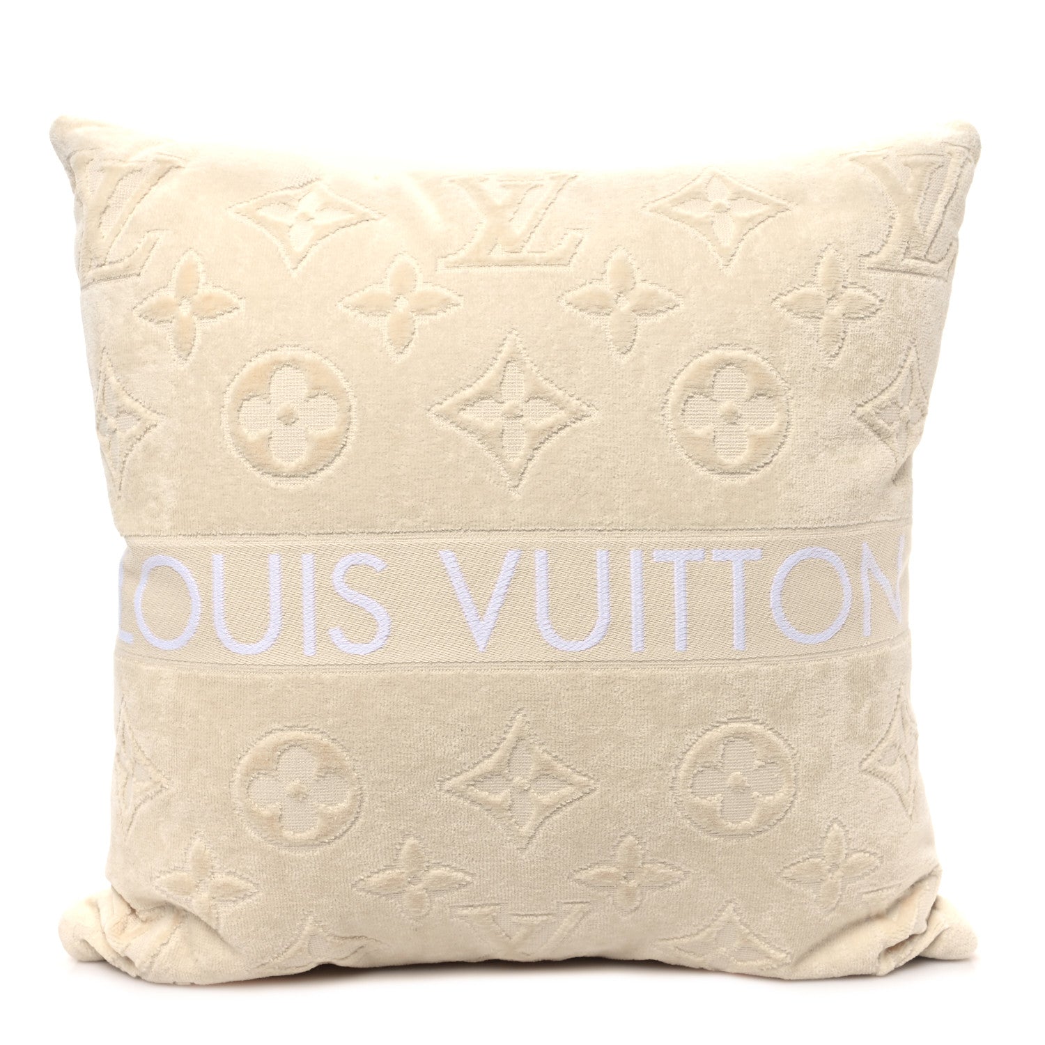 Louis Vuitton Cotton Beach Cushion Pillow Creme 1 of 3