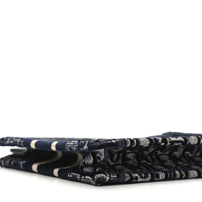 Christian Dior Velvet Oblique Embroidered Mini Book Tote Blue 8 of 10