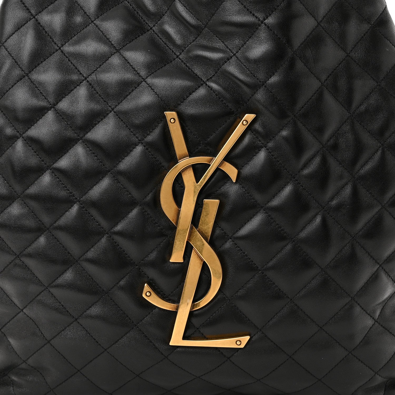 Saint Laurent Lambskin Quilted Maxi Icare Shopping Tote Black 9 of 11