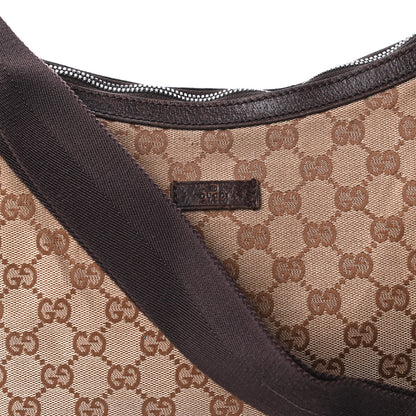 Gucci Monogram Medium Half Moon Hobo Dark Brown 10 of 15