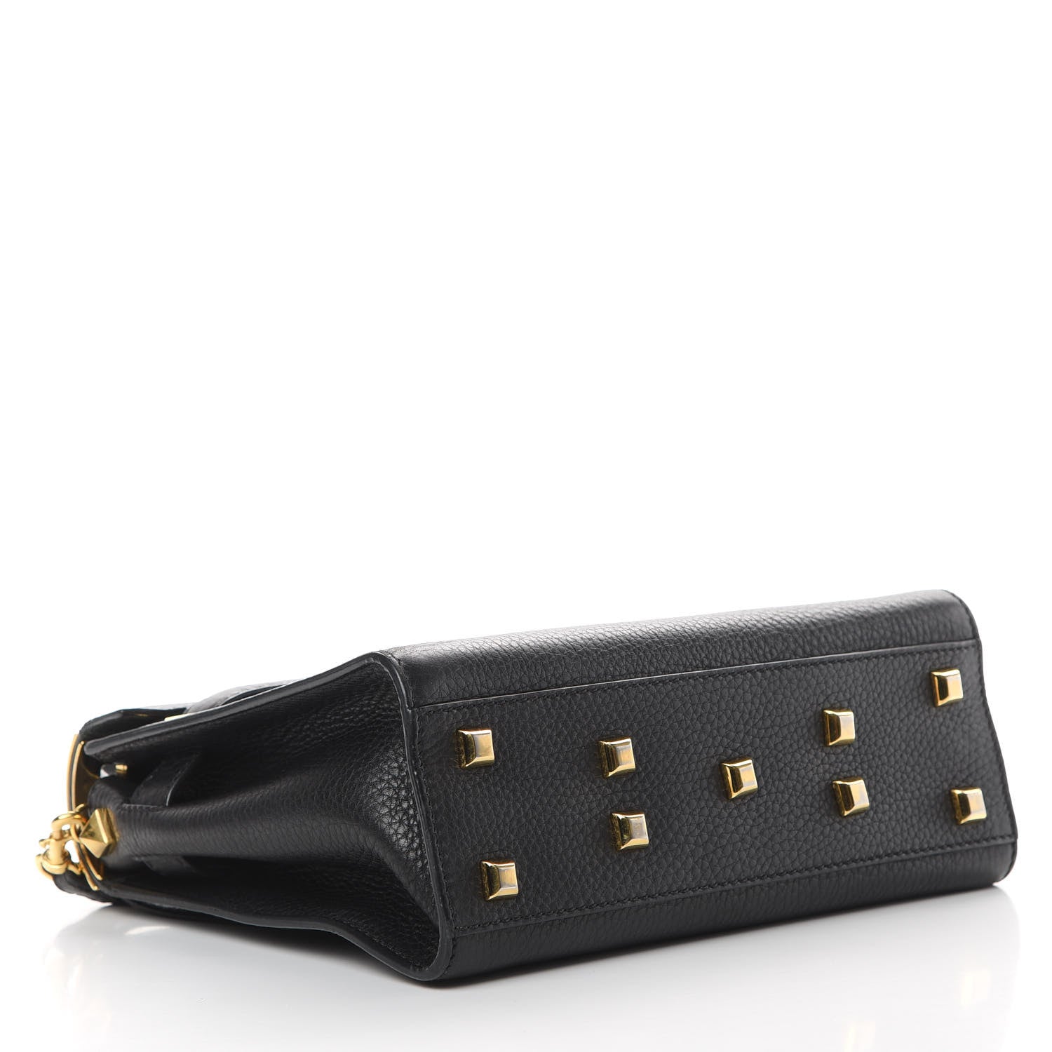 Valentino Garavani Grainy Calfskin Small My Rockstud Frame Bag Black 4 of 14