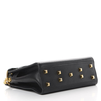 Valentino Garavani Grainy Calfskin Small My Rockstud Frame Bag Black 4 of 14
