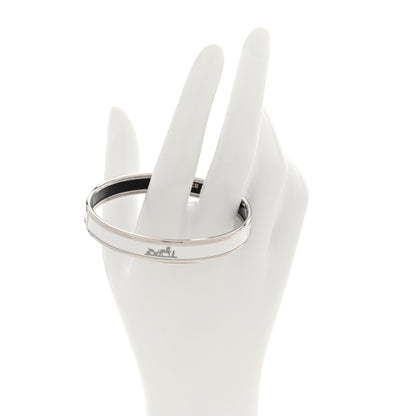 Hermes Enamel Printed Narrow Caleche Bracelet 62 White 2 of 5