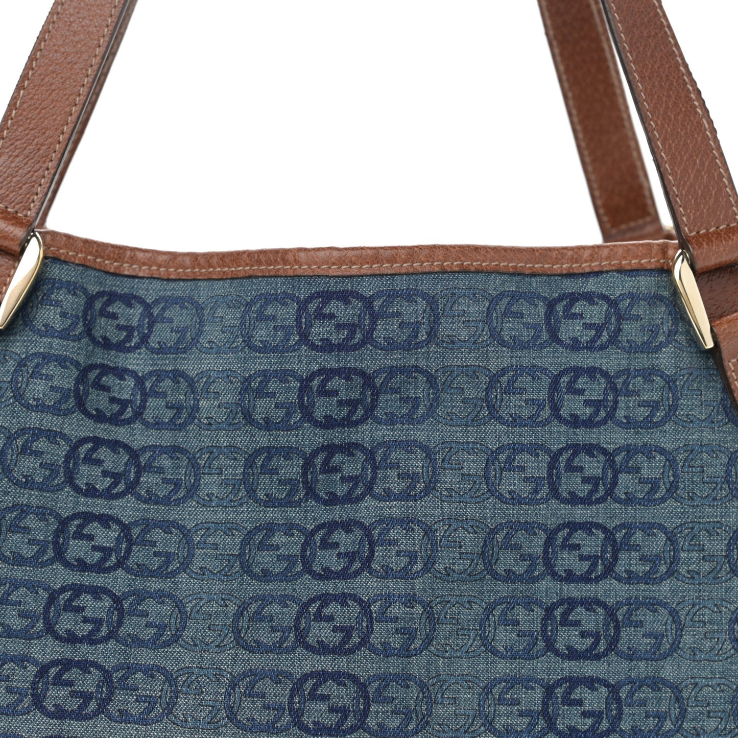 Denim GG Medium Abbey Shoulder Bag Blue
