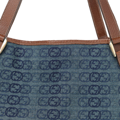 Gucci Denim GG Medium Abbey Shoulder Bag Blue 8 of 12