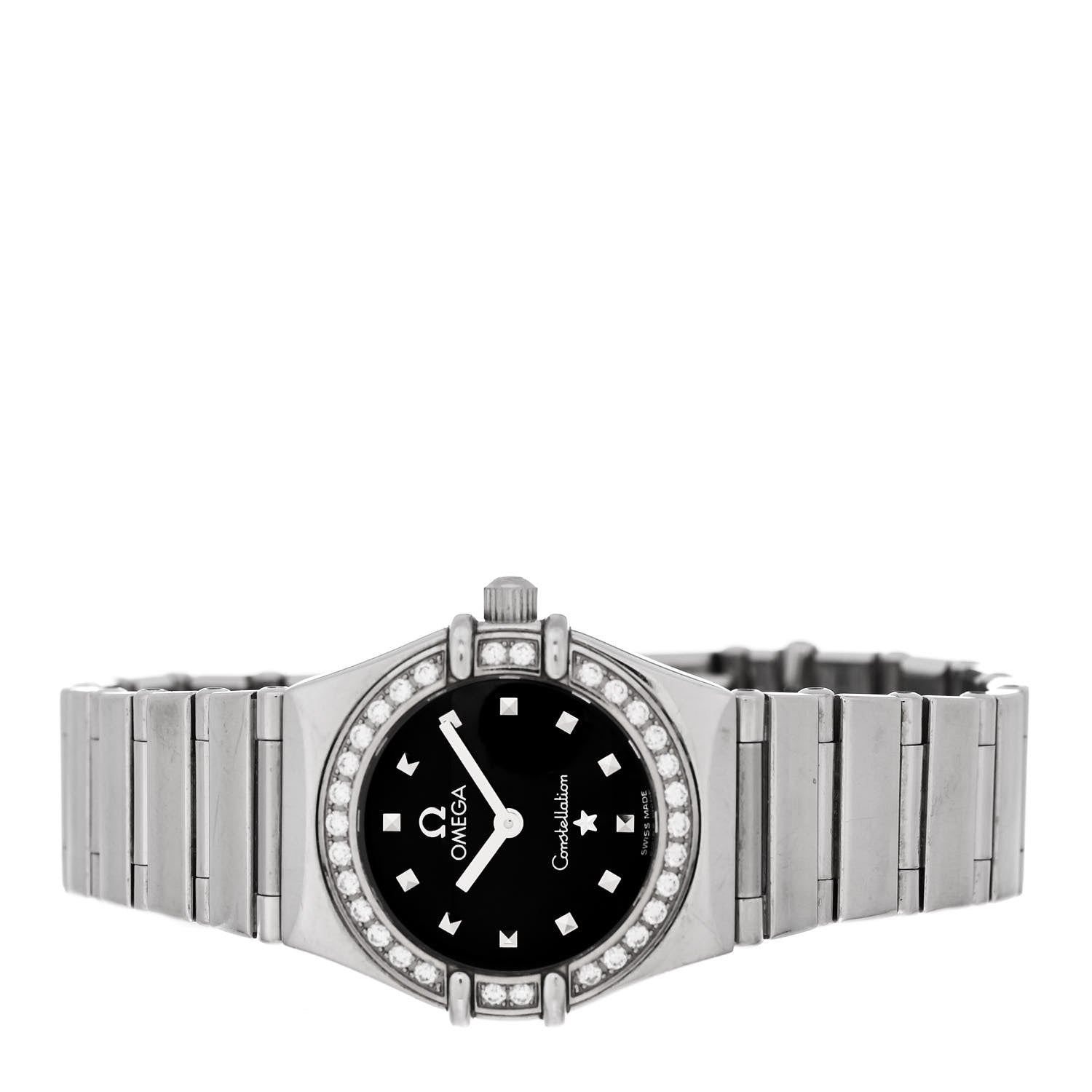 Omega Stainless Steel Diamond Bezel 22mm Constellation My Choice Quartz Watch Black 1465.71.00 2 of 4