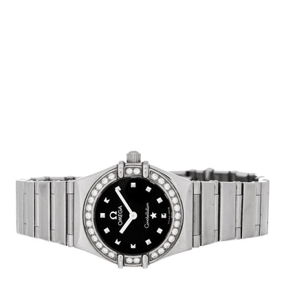 Omega Stainless Steel Diamond Bezel 22mm Constellation My Choice Quartz Watch Black 1465.71.00 2 of 4