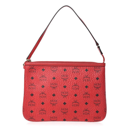 MCM Visetos Liz Shopper Tote Pouch Ruby Red 1 of 7