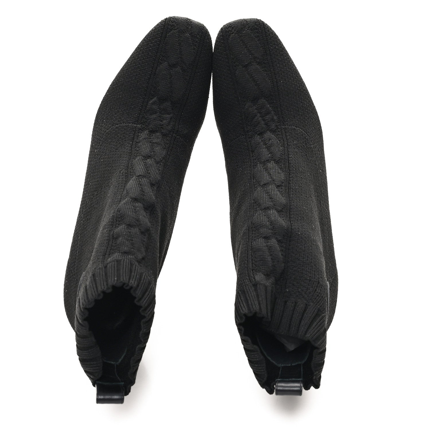 Hermes Knit Calfskin Volver 60 Ankle Boots 38 Black 2 of 9